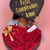 Caja Corazón 95 rosas grande