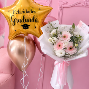 globos y flores