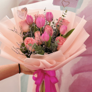 rosas y tulipanes