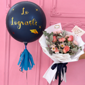 globo y flores