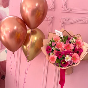 globos y ramo