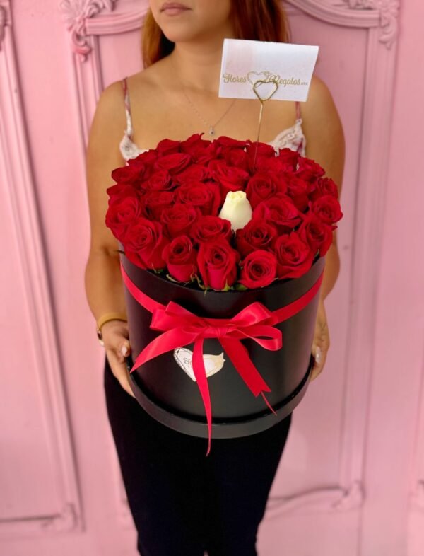 Box de 32 rosas rojas